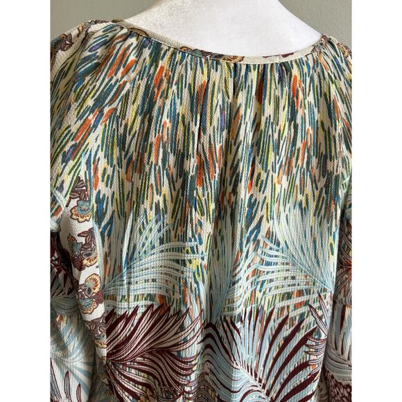 Anthropologie BOHO Peasant Coverup XL Tunic Lightweight Beach Resort Blouse Top - Picture 8 of 12